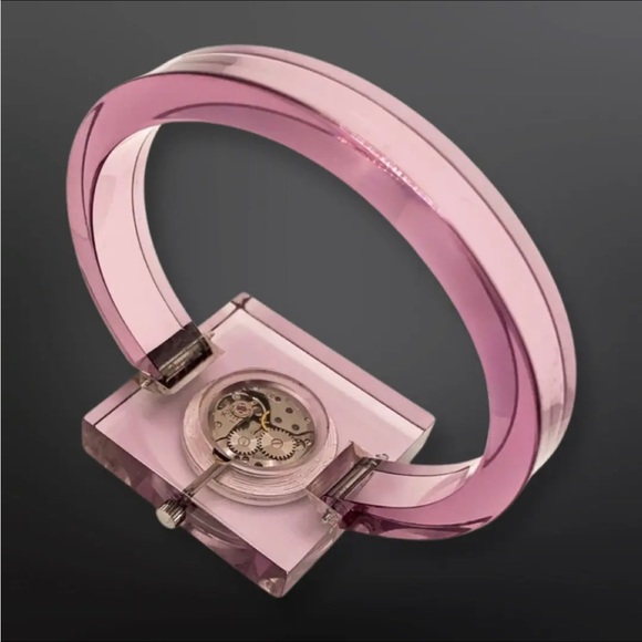 Gucci Vintage Manual Wind Retro Plexi Wrist Bangle Rare Watch - Picture 4 of 9